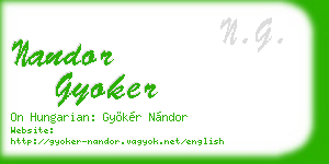 nandor gyoker business card