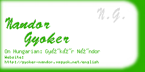 nandor gyoker business card